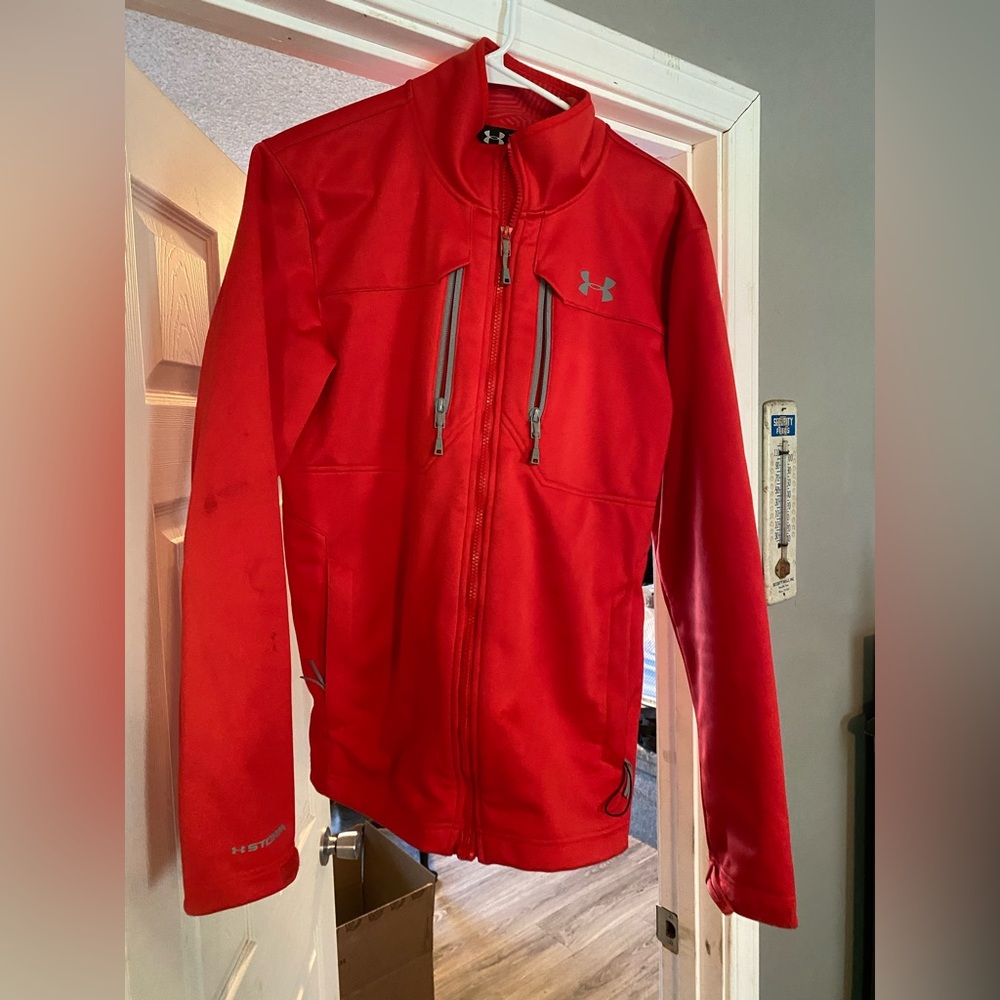 Under Armour Red Performance Jacket with Full Zip